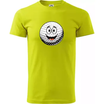 Pánské tričko Parové triko - Golfová hůl a míček - Klasické pánské triko vyšší gramáže - 2XL ( Limetková )