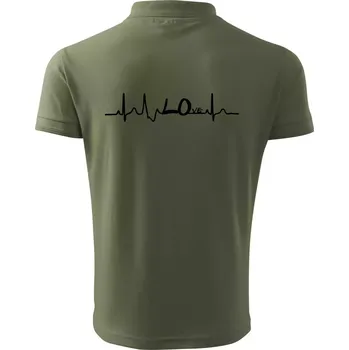 Pánská košile EKG LOVE párové - Polokošile pánská Pique Polo 203 - 3XL ( Khaki )