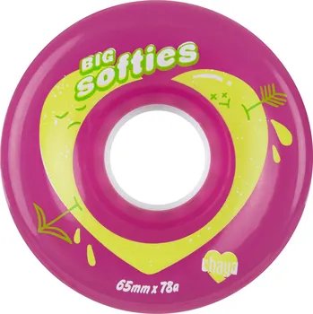 Kolečko k in-line bruslím Big Softie`s Clear Pink 65mm 78A