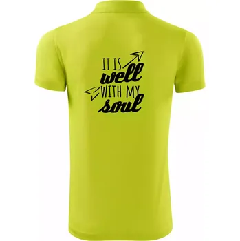 Pánská košile It is well with my soul - Polokošile Victory sportovní (dresovina) - 2XL ( Limetková )