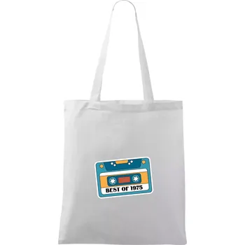 Narozeniny kazeta Best of 1975 - Taška bavlněná - 42 x 38 cm ( Bílá )