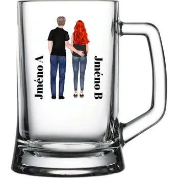 Sklenice Personalizovaná pivní sklenice s párem