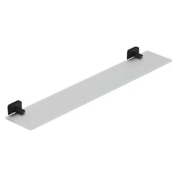 Drátěná police Kludi Vela S - Polička, délka 60 cm, sklo/broušený Gunmetal 25973N2