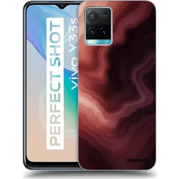 Pouzdro na mobilní telefon Picasee silikonový černý obal pro Vivo Y33s - Rouge