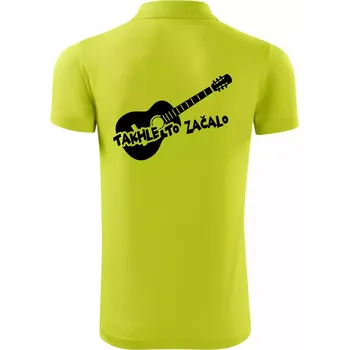 Pánská košile Kytara, takhle to všechno začalo - Polokošile Victory sportovní (dresovina) - L ( Limetková )