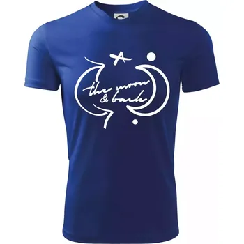 The moon and back - Dětské triko sportovní (dresovina) - 158 cm/12 let ( Královská modrá )