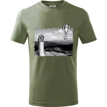 Retro Kralický Sněžník - Tričko dětské bavlněné - 134 cm/8 let ( Khaki )