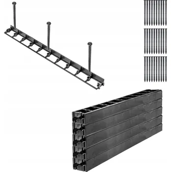 Zahradní obrubník Plast Zahradní lem 1000 cm x 4,5 cm černý