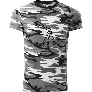 Pánské tričko Nebe - Dalekohled - Army CAMOUFLAGE - XL ( Šedý maskáč )