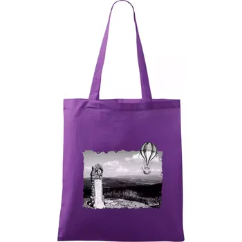 Retro Kralický Sněžník - Taška bavlněná - 42 x 38 cm ( Fialová )