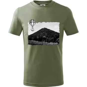 Dětská móda Retro Milešovka - Tričko dětské bavlněné - 134 cm/8 let ( Khaki )