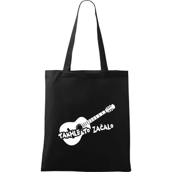 Kytara, takhle to všechno začalo - Taška bavlněná - 42 x 38 cm ( Černá )