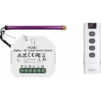 IP kamera SMART OVLADAČ ROLETY TUYA ZIGBEE + 9 KANÁLOVÝ DÁLKOVÝ OVLADAČ