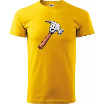Parové triko - Kladivo a hřebík - Triko extra velké (5-8XL) - 6XL ( Žlutá )