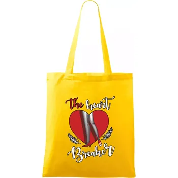 Nákupní taška The Heart breaker - srdce - Taška bavlněná - 42 x 38 cm ( Žlutá )