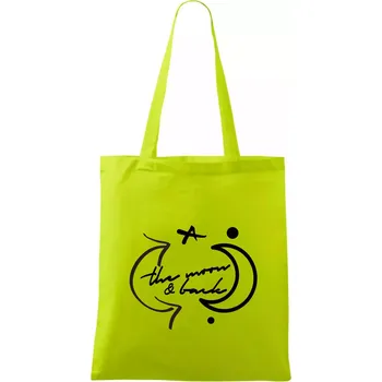 The moon and back - Taška bavlněná - 42 x 38 cm ( Limetková )