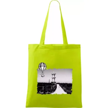 Retro Smrk - Taška bavlněná - 42 x 38 cm ( Limetková )