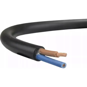 elektrický kabel Elektrický kabel kulatý lanko černý OMY 2x1,5 / 300V 1 m