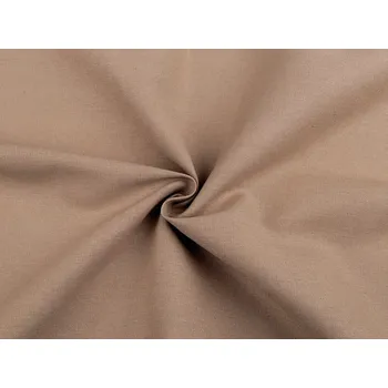 Lněná látka s viskózou METRÁŽ - 3 režná tmavá