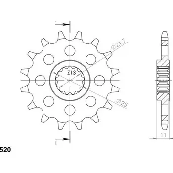 Motodíl SUPERSPROX Řetězové kolečko SUPERSPROX CST-1581:16 16 zubů, 520