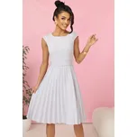 Světle šedé šaty s plisovanou sukní CELESTE 311-20 Velikost: M