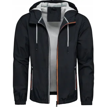 Pánská větrovka Recea Pánská přechodová bunda větrovka s kapucí černá M