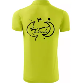 Pánská košile The moon and back - Polokošile Victory sportovní (dresovina) - L ( Limetková )