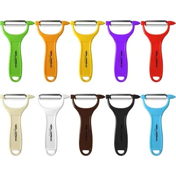 Škrabka kuchyňská zubatá Y nerez/PH FLORINA mix barev