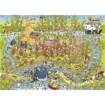 Puzzle HEYE Šílená ZOO: Australská expozice 1000 dílků