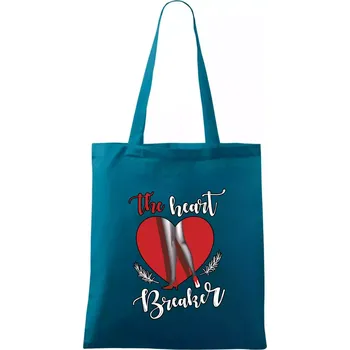 The Heart breaker - srdce - Taška bavlněná - 42 x 38 cm ( Petrolejová )