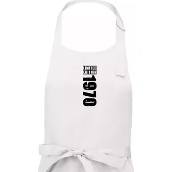 Kuchyňská zástěra Limited edition 1970 pruh - Dámská zástěra na vaření - Univerzální velikost ( Bílá )