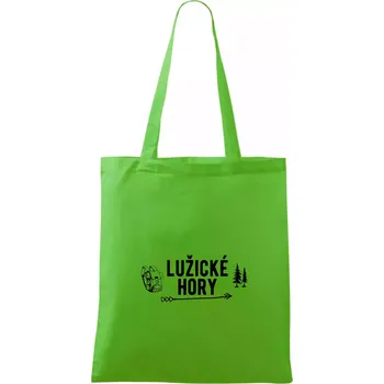 Lužické hory nápis - Taška bavlněná - 42 x 38 cm ( Apple Green )
