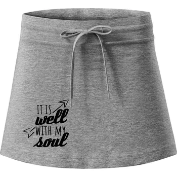 Dámská sukně It is well with my soul - Sportovní sukně - two in one - M ( Tmavě šedý melír )