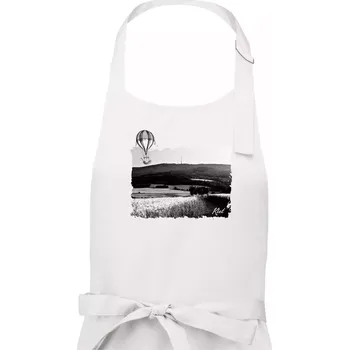 Kuchyňská zástěra Retro Kleť - Dámská zástěra na vaření - Univerzální velikost ( Bílá )