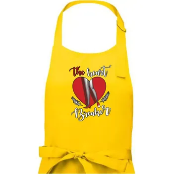 Kuchyňská zástěra The Heart breaker - srdce - Pánská zástěra na vaření - Univerzální velikost ( Žlutá )