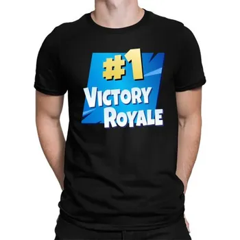 Žertovný předmět Number 1 Victory Royale - pánské tričko s potiskem pro fanoušky hry Fortnite- Tričkový.cz