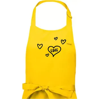 Kuchyňská zástěra Love Kluk - Holka - Dámská zástěra na vaření - Univerzální velikost ( Žlutá )