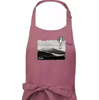 Kuchyňská zástěra Retro Boubín - Pánská zástěra na vaření - Univerzální velikost ( Starorůžová )