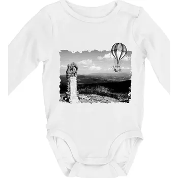 Retro Kralický Sněžník - Body kojenecké s dlouhým rukávem - Dlouhý r. 3-6 měs ( Bílá )