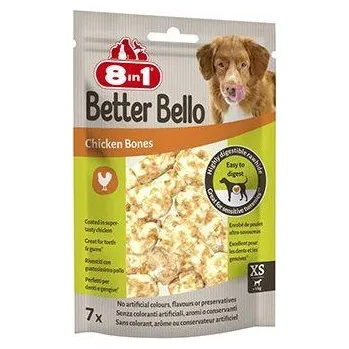 Pamlsek pro psa Pochoutka 8in1 Better Bello Chicken Bones XS 84g/7ks