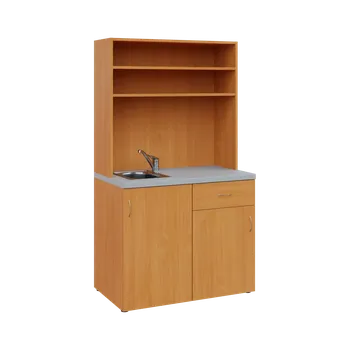 Nerezový dřez KUCH - ERGO 0 kuchyňka otevřená (dřez + baterie), 1800x1000x600 mm, buk royal