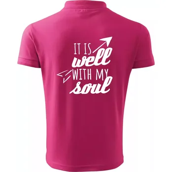 Pánská košile It is well with my soul - Polokošile pánská Pique Polo 203 - S ( Purpurová )