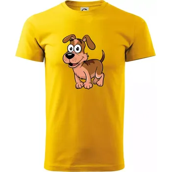 Pánské tričko Parové triko - Pes a kost - Triko extra velké (5-8XL) - 8XL ( Žlutá )