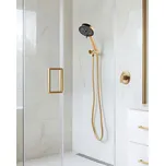 Sprchová hlavice s hadicí zlatá kov 6 režimů vodního proudu moderní styl koupelna Beliani