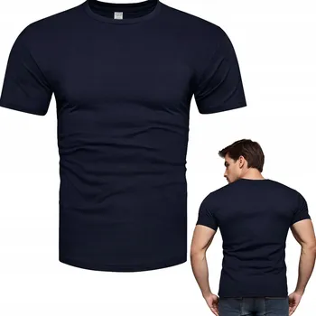 Pánské tričko Pánské tričko 100% bavlna prémiové tmavě modré tričko 190g L