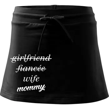 Dámská sukně Partnerské triko nastávající rodiče - Sportovní sukně - two in one - XS ( Černá )