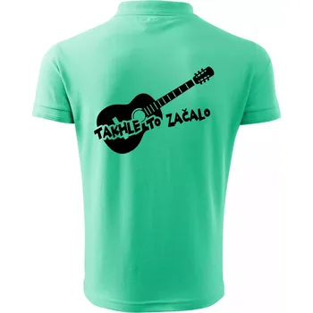 Pánská košile Kytara, takhle to všechno začalo - Polokošile pánská Pique Polo 203 - 3XL ( Mátová )