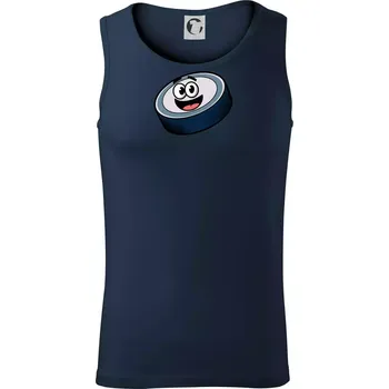 Parové triko - Puk a hokejka - Tílko pánské Core - S ( Námořní modrá (velmi tmavá - téměř černá) )