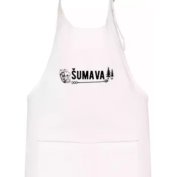 Kuchyňská zástěra Šumava nápis - Dětská zástěra na vaření - Univerzální velikost ( Bílá )