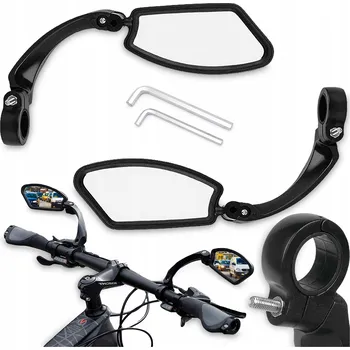 Zrcátko na kolo Univerzální zpětné zrcátko na kolo černé 360° na řídítka